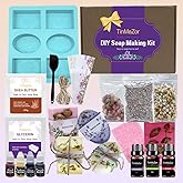 TinMeZor Soap Making Kit for Adults - DIY Natural Soap Supplies Glycerin & Shea Butter Soap Base with Soap Molds, Dried Flowe
