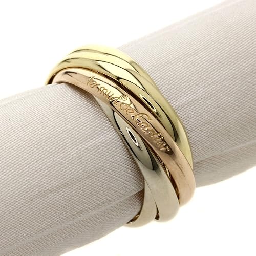 Amazon カルティエ トリニティリング 5連 3カラー リング 指輪 K18 レディース 中古 リング 通販