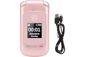 CHEOTIME Téléphone à rabat 2G pour personnes âgées, écran principal de 2,8" et écran externe de 4,5 cm, double SIM débloqué a