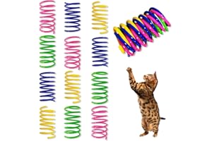 AGYM Cat Spring Toys, 30 Pack Cat Spiral Springs for Indoor Cats, Colorful & Durable Plastic Spring Coils Attract to Swat, Bite, Hunt, Interactive Toys for Kittens