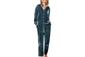 Ekouaer Velour Track Suits for Women Long Sleeve Pajama Set Casual 2 Piece Loungewear