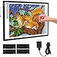 TOHETO Rechargeable A1 Light Pad 35.4”x23.6”, Large LED Light Board for Diamond Painting, 3-Color Modes Light Box, 5 Levels/Stepless Dimming Light Table, Lightbox for Tracing and Drawing, Sketching