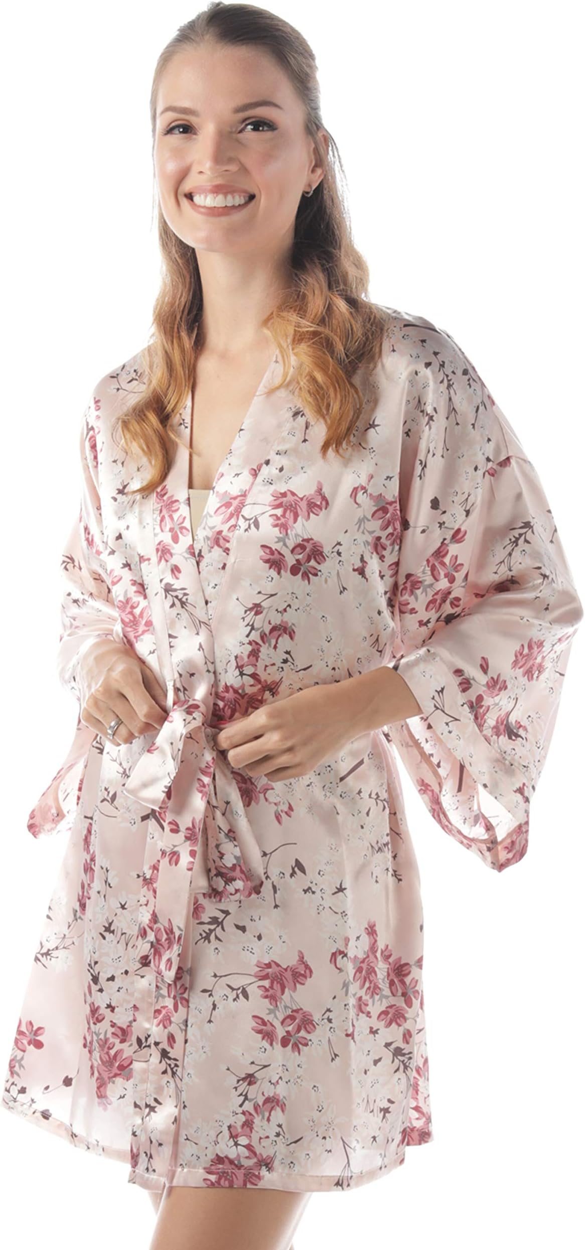 Satin Robe Floral Bridesmaid Robes Kimono for Women Shirts Bridesmaids