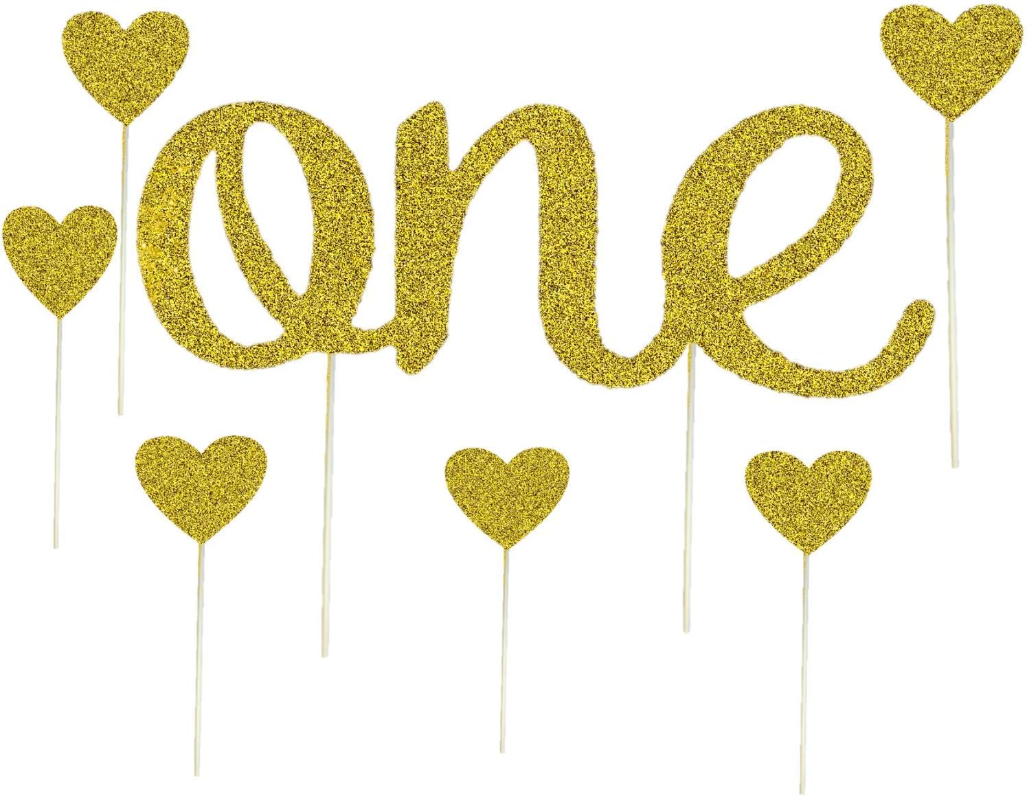 1st Birthday Cake Topper ,With 6 Love Star toppers, First Birthday decorations