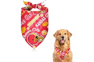 SINGLORY Football Pet Reversible Dog Bandana Gifts for Dogs Cats Cotton Triangle Bid Scarf for Puppy Small Dog