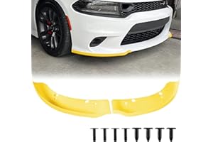 TENGBASE Dodge Charger Front Splitter Protector, Front Bumper Lip Split Protector Dedicated to The 2015-2023 Dodge Charger SRT 392/Scat Pack/RT Scat Pack 2019-2023 GT/RT (Yellow)