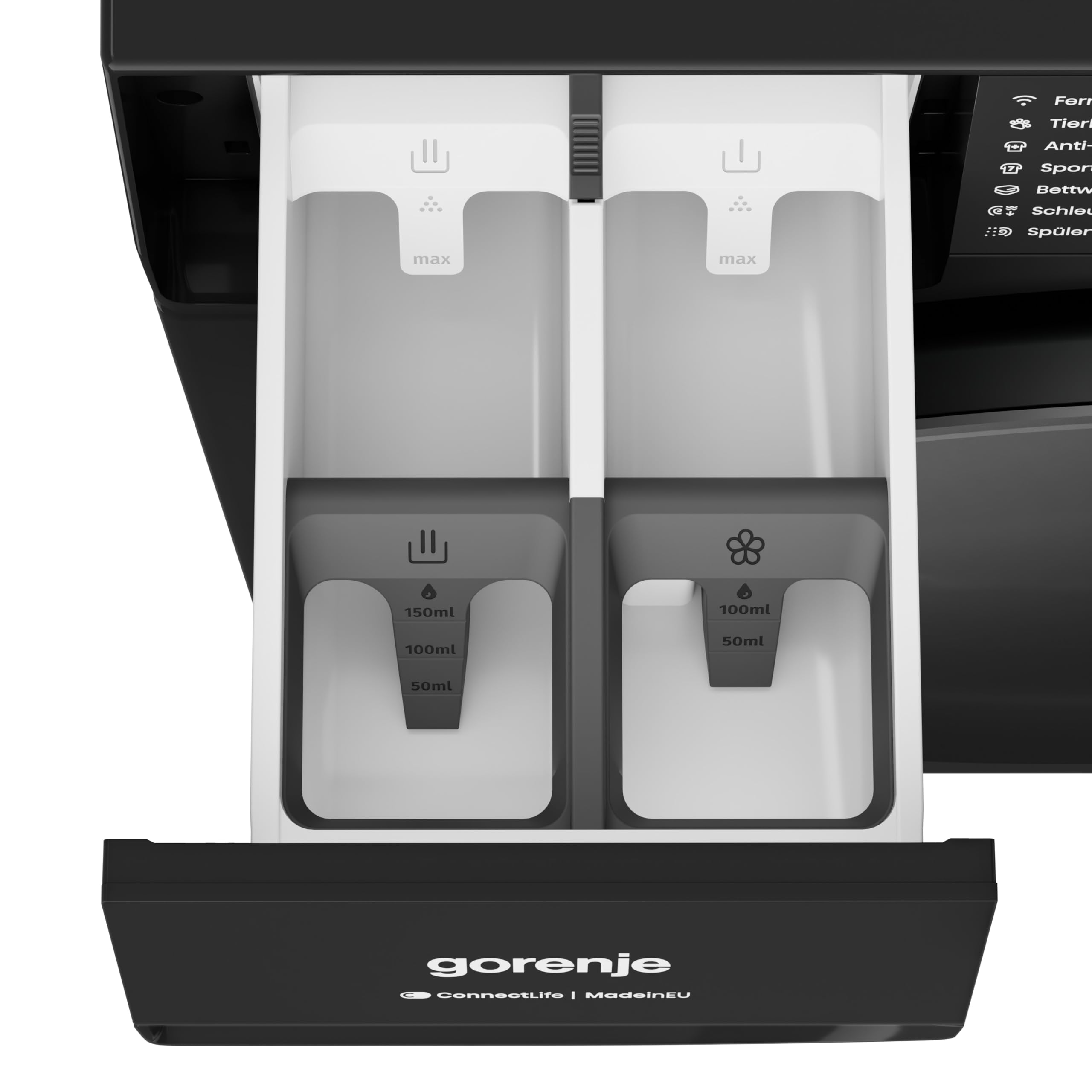Gorenje W53G484A3P1B Waschmaschine mit Dampffunktion /8 KG /1400 U-Min/ConnectLife /15 Programme/UltraClean/AquaStop/SteamTech/30% besser als Energieeffizienzklasse A/Schwarz 8