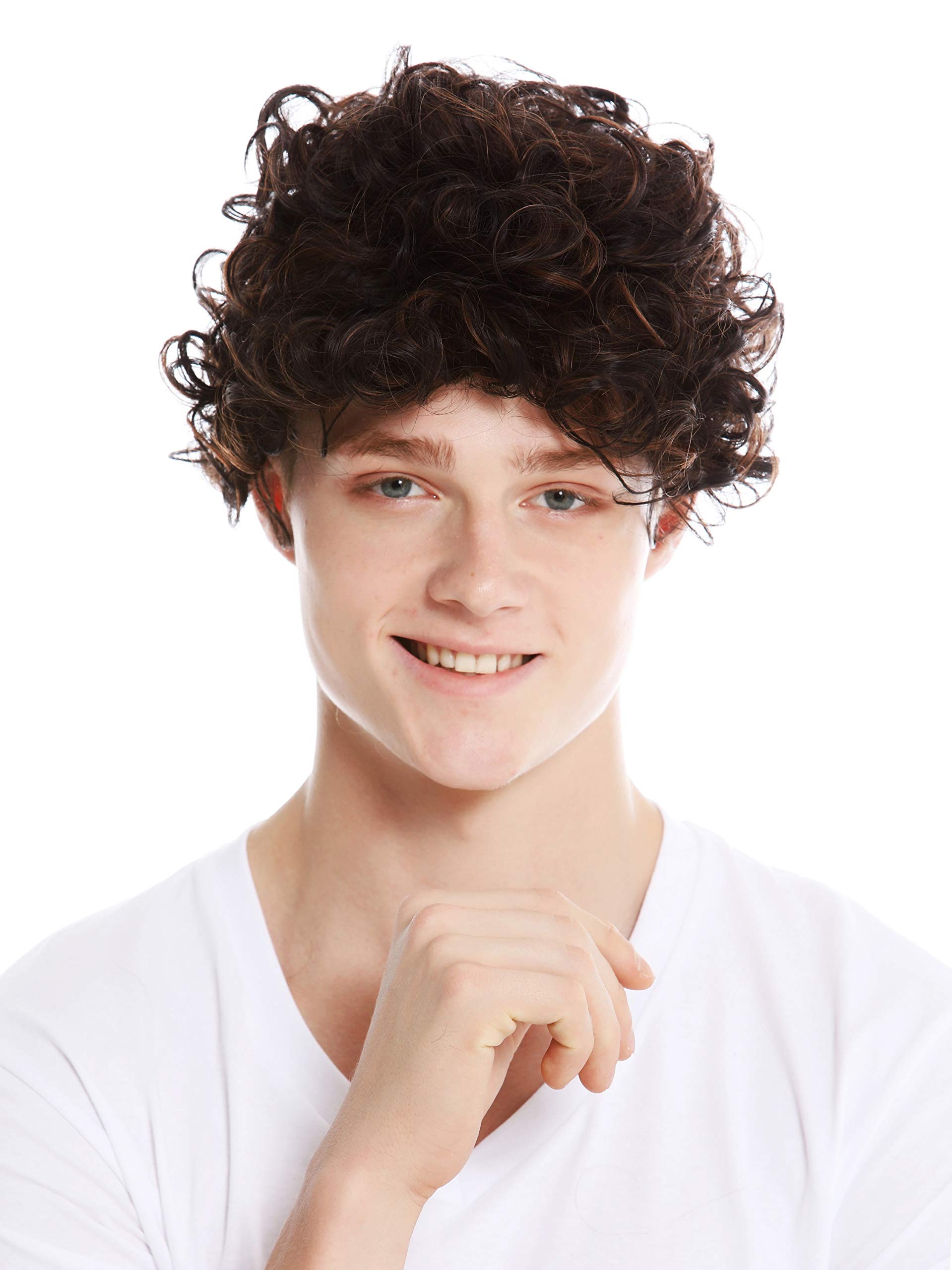 WIG ME UP - TYL-455-F4/30 wig short women men curls curly chestnut brown reddish brown mix