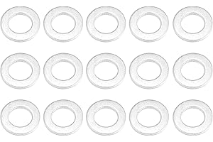 X AUTOHAUX 15pcs Oil Drain Plug Washer Gaskets Universal Engine Oil Crush Washers Drain Plug Gaskets 8x14x1.5mm 0.31''x0.55''
