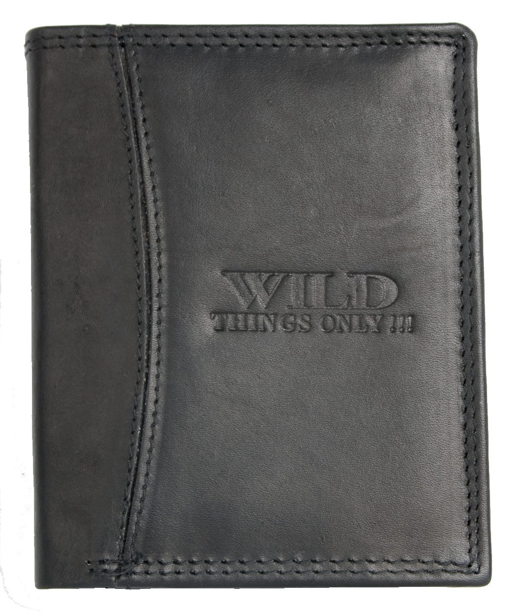 Men's Black Genuine Leather Wallet Wild Whole Made of Genuine Leather