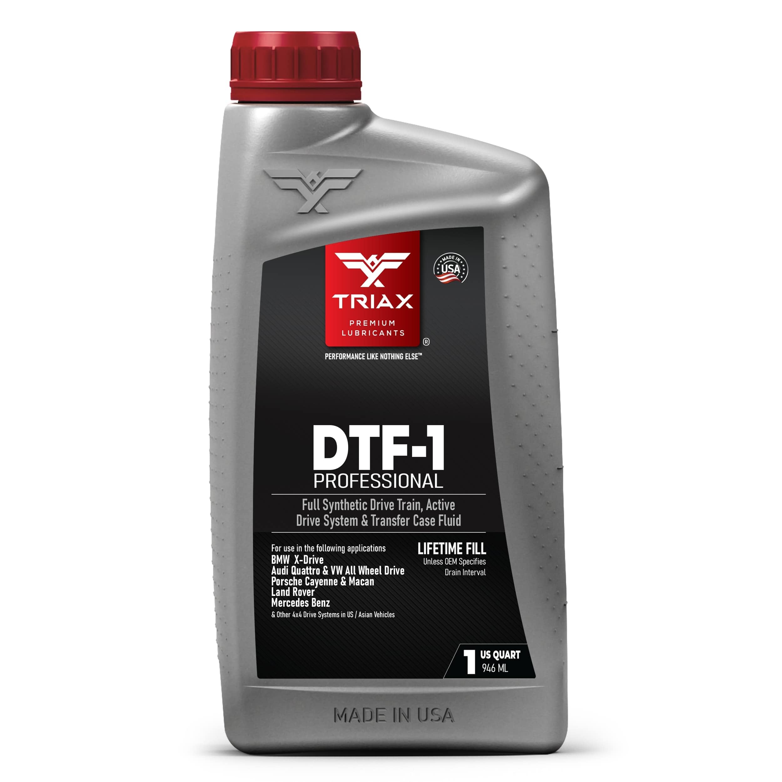 TRIAX DTF-1 Verteilergetriebeöl vollsynthetisch - Für BMW xDrive Audi Quattro Porsche VW AWD- und 4x4-Systeme 0,946 L (1 Quart)