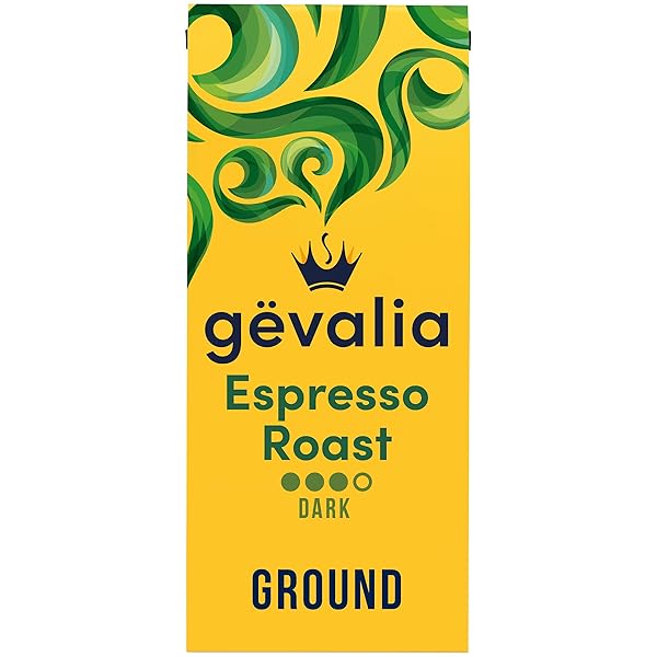 GEVALIA ESPRESSO ROAST DARK ROAST GROUND COFFEE, 12 OZ. BAG