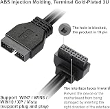 MZHOU USB 3.0 19Pin Male to Female Extension Cable 18cm L-Shape Motherboard view 3