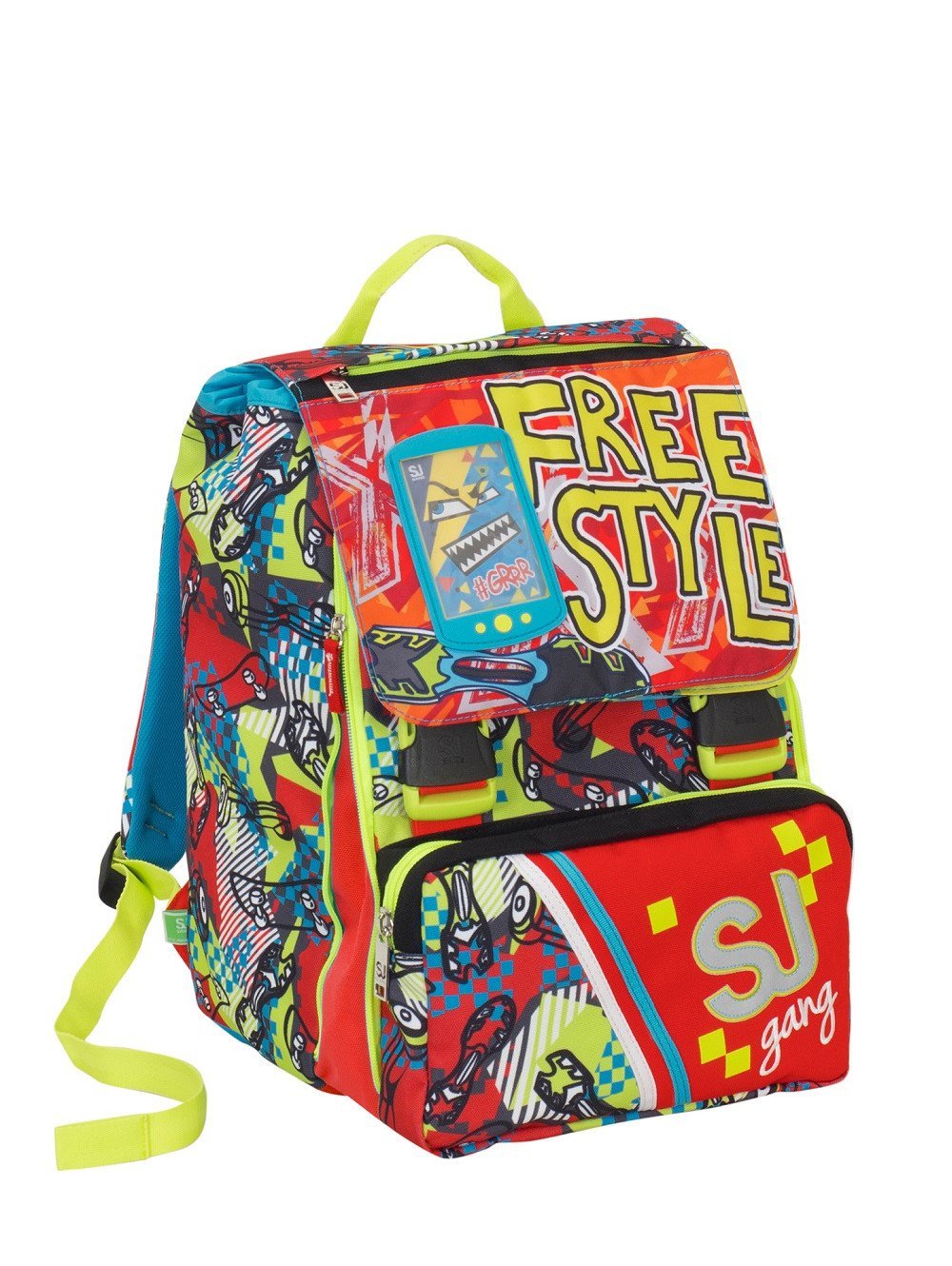Seven - SJ Gang Boy Sling Backpack, Red/Blue, 1