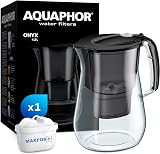 AQUAPHOR Onyx Black Water Filter Jug 4.2L Countertop with Maxfor+ Filter