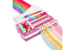 Floss Organizer Embroidery 30 & 50 Position, Boyistar Embroidery Thread Organizers Shelf for Cross Stitch Tool, Sewing Thread Holder with 15 Cards Embroidery Organizer for Floss, Needle