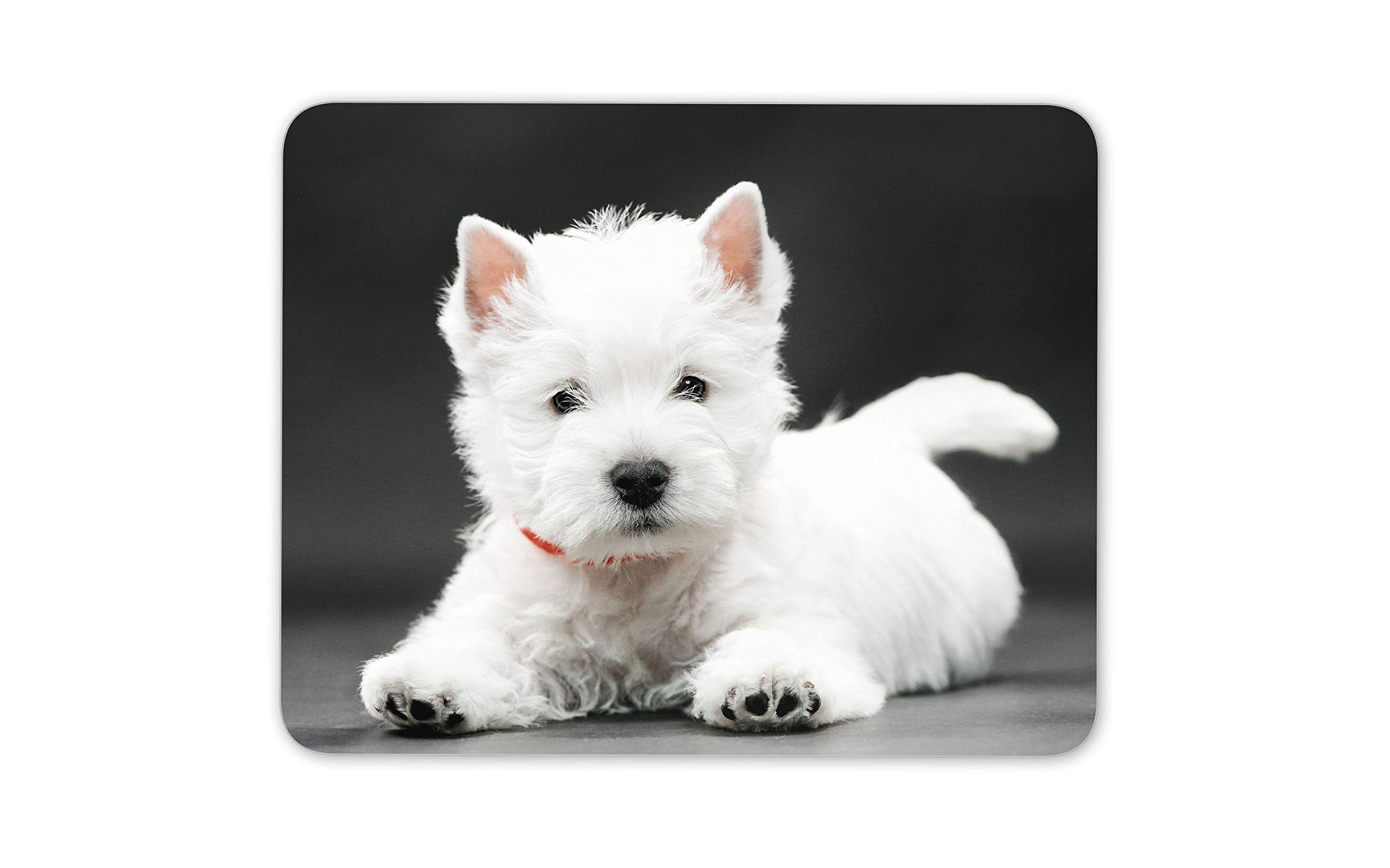 Destination Vinyl Ltd West Highland Terrier Puppy Mouse Mat Pad - Westie Dog Cute Computer #15223