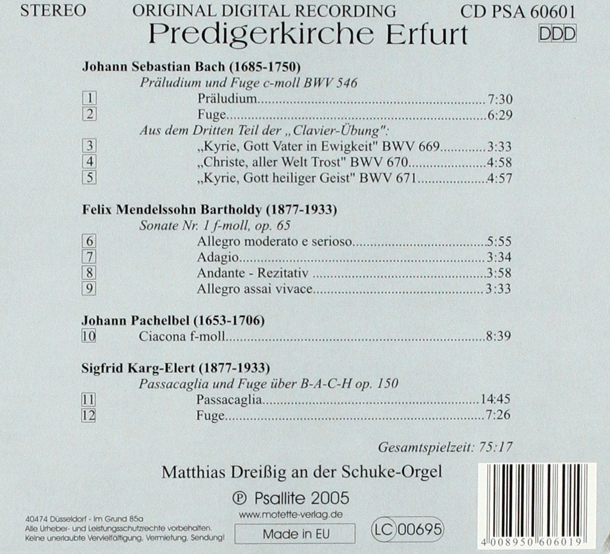 Various Artists Predigerkirche Erfurt Amazon Com Music