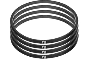 uxcell 4pcs A26 or 4L280 Classic Wrapped Rubber V-Belt, 26"(650mm) Inside Circumference, A Profile V Belt
