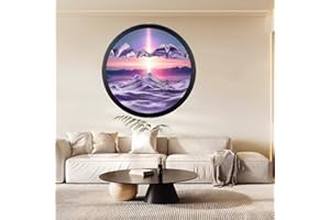 Sand Art Liquid Motion, Moving Sand Art Décor, 3D Wall Mounted 360° Rotate Sculpture, Wall Art Deep Sea Sandscape Room Decora