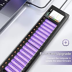 LIMETA 24 Bay AA AAA Battery Charger - High Speed