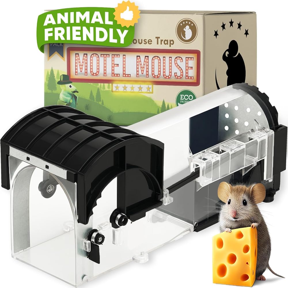 Motel Mouse Humane Mouse Traps Indoor Outdoor No Touch Release Reusable