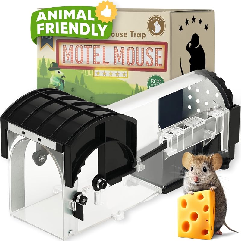 Motel Mouse Humane Mouse Traps Indoor Outdoor No Touch Release Reusable