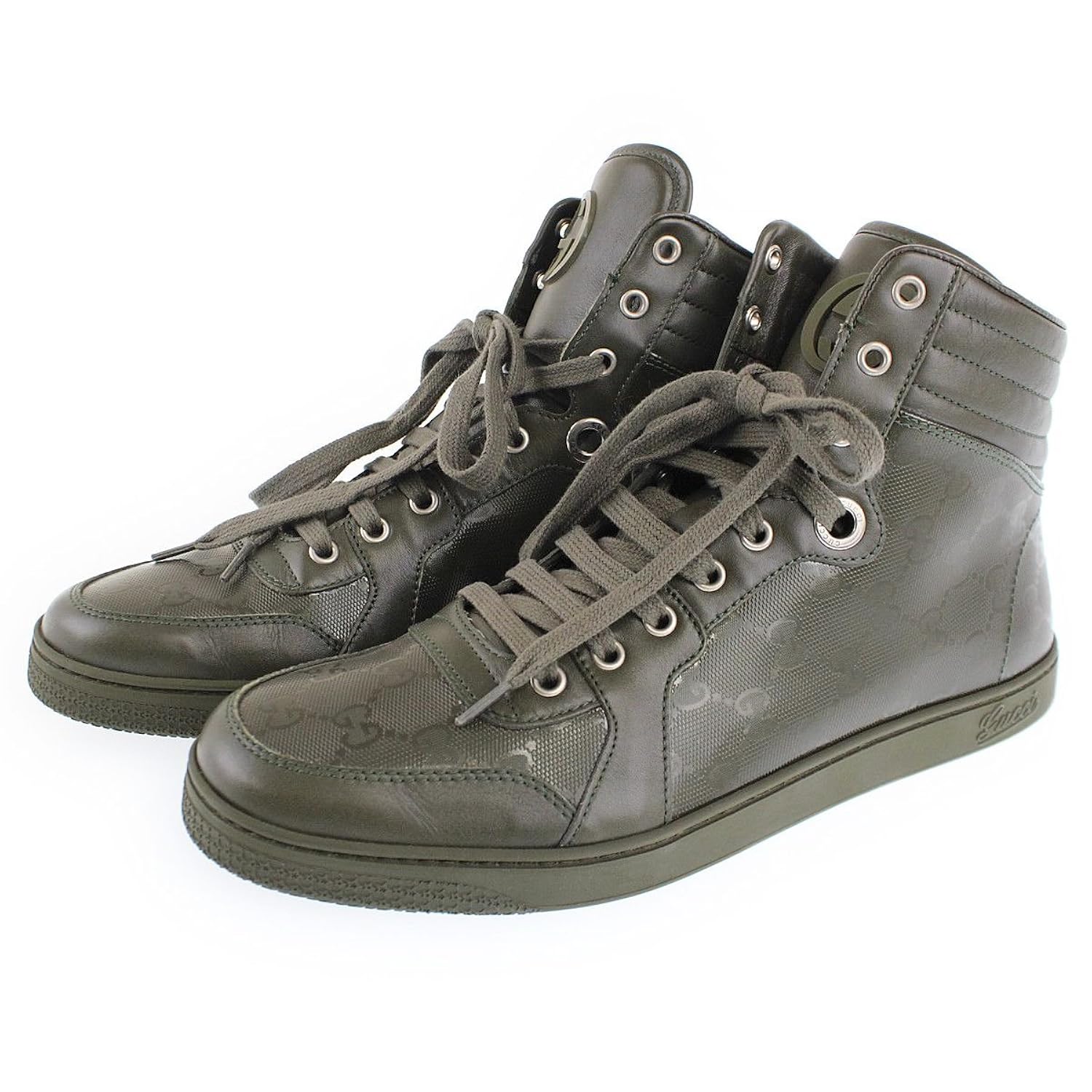 正規品直輸入 スニーカー グッチ Ggクリスタル B077sxdygv シューズ メンズハイカットスニーカー男性 Gucci 8 日本サイズ 約27cm 靴 超美品の Hooppharma Com