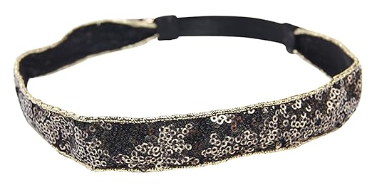 Amazon C Princess スパンコール ヘアバンド ヘアーバンド ターバン