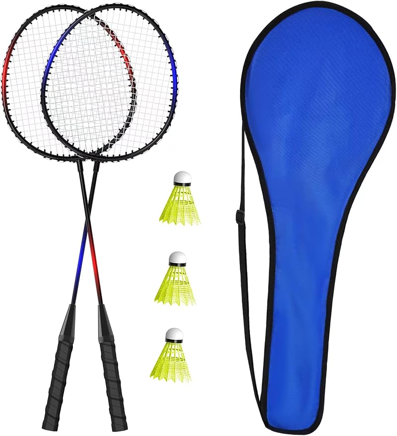 Keehoo KH Badminton Rackets Set for 2 Adults Kids with Shuttles Carry Bag