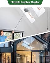 Fogray Extendable Feather Duster Telescopic Pole High Ceiling Blinds Cobwebs view 3