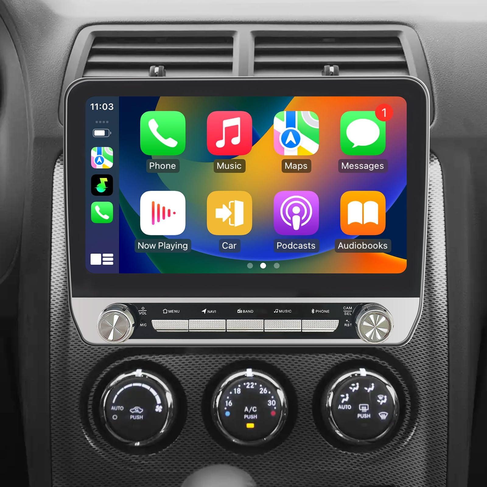 Photo 1 of Car Radio for Dodge Challenger & Dodge Avenger 2008-2014 Stereo Replacement Upgrade 10.1 inch Touch Screen Head Unit Wireless CarPlay & Android Auto Head Unit GPS Bluetooth WiFi DSP SWC Backup Camera