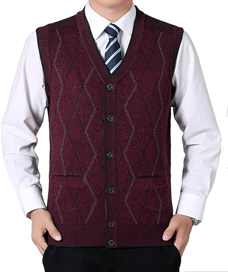 Amazon ニットベスト メンズ ポケット コットン Vネック ビジネス 防寒 暖かい セーターベスト 秋冬 無地 トップス 快適 ストレッチseranier セラニエ Strong ベスト 通販