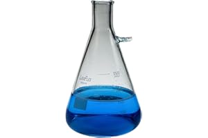 LUERFLEX 2500ML 1/2GAL Filtering Flasks Borosilicate Glass Conical Erlenmeyer Flask Pack of 1