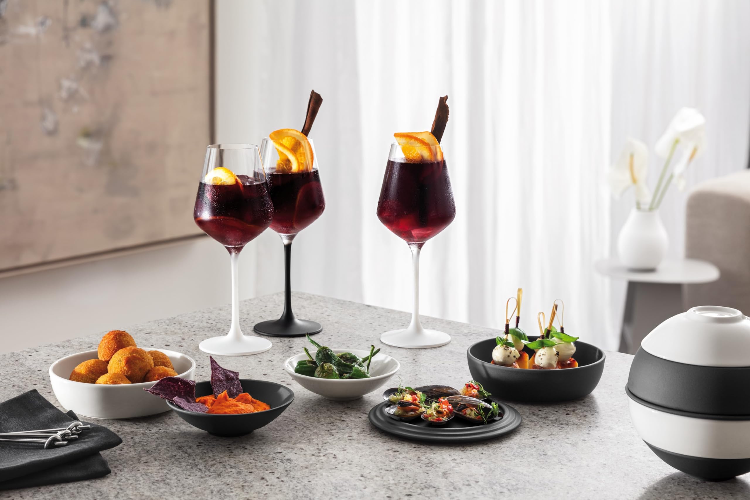 Villeroy & Boch – La Petite Boule Black and White Snacking-Set 5 teilig Schwarz und Weiß, Spülmaschinenfest, Mikrowellensicher, Geschirrset Modern, Außergewöhnliches Geschirr, Deko, Premium Porzellan 7