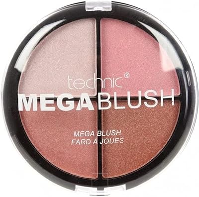Technic Mega Blush 4-in-1 Compact - 4 Buildable Matte Blusher Shades 14.4g
