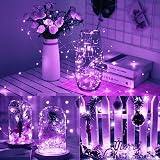 cshare Fairy Lights 5m 50 LEDs Battery Operated Purple Wire IP65 Waterproof view 7