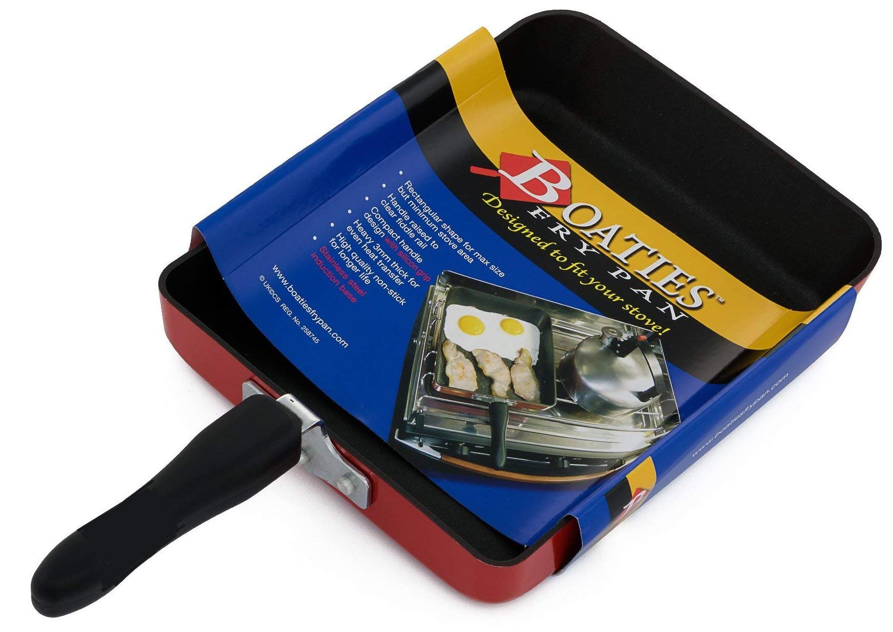 Boaties Frying Pan, Red, 250 x 200 x 45 mm