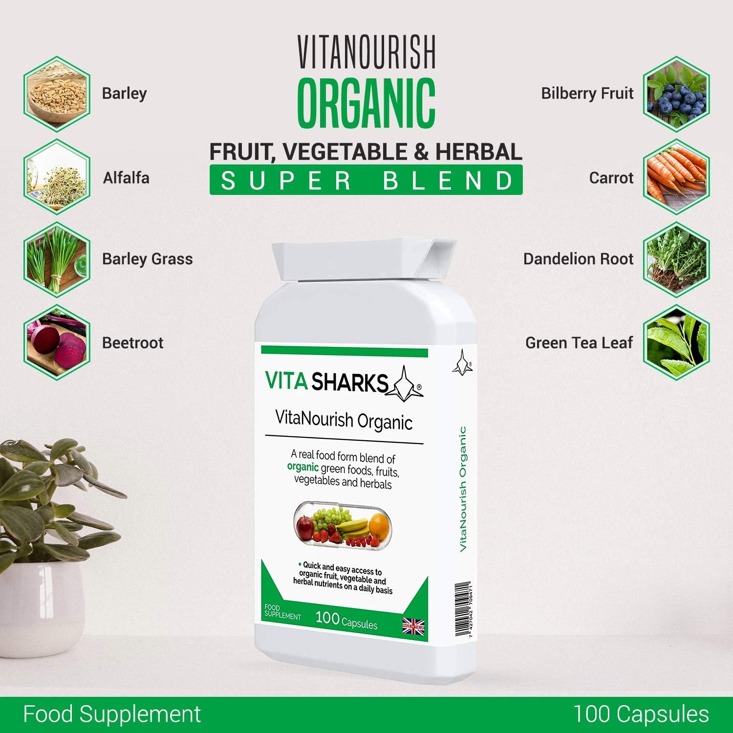 VitaNourish Organic. Nutrient-Dense Potent Vegan Whole Food Supplement for Total Immunity. Essential Vitamins & Minerals from 100% Organic Kosher Fruit - Image 5