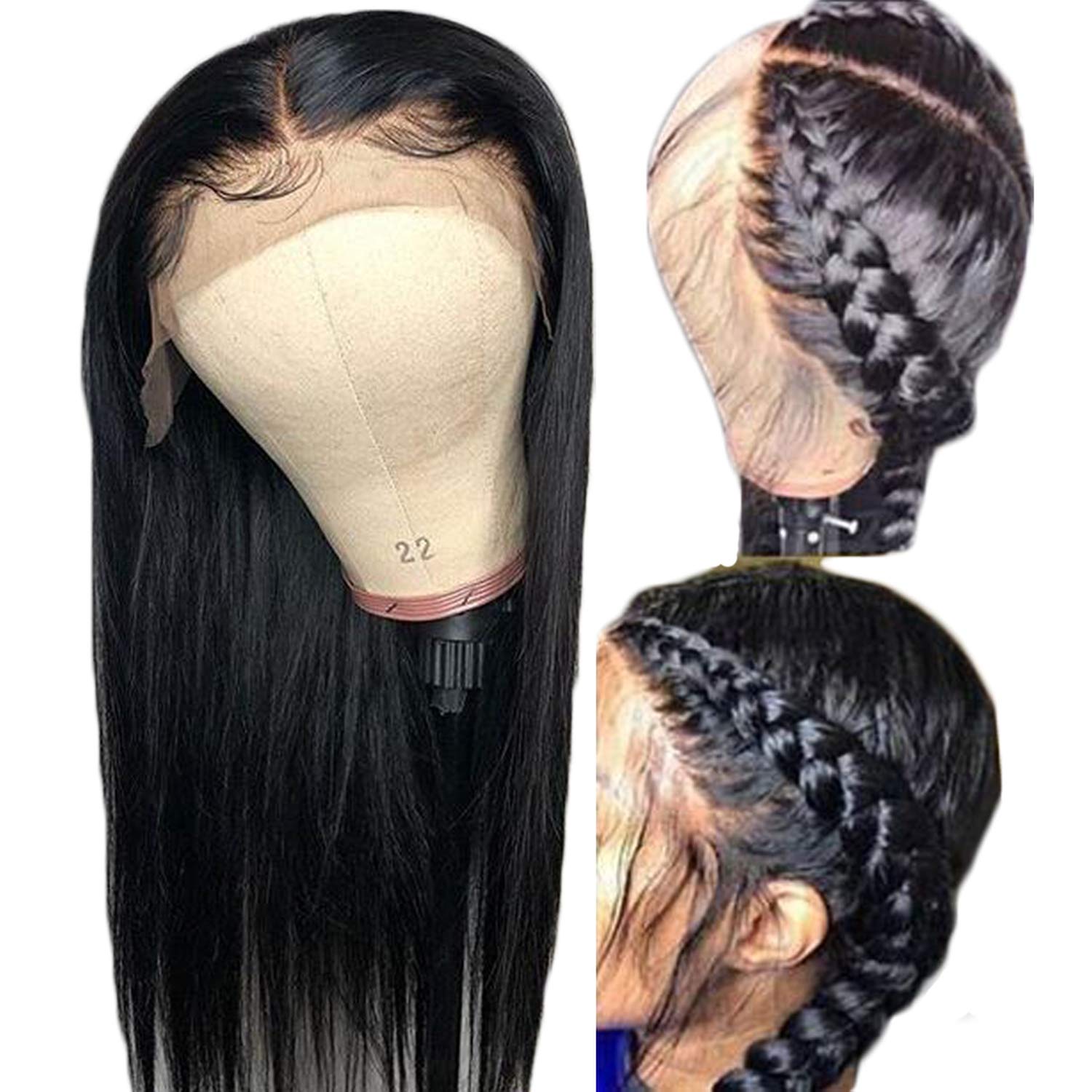 Amazon Com 360 Lace Frontal Wigs 180 Density Long Straight