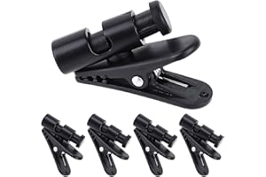 XTHROTSENK 5 Pack Headphone Clips Headset Cable Clips for Earphone Wire Clips Cable Cord Clamp Hooks Collar Clamp Clothing Clips Earphone Winder Earbud Cable Clip Clamp Hooks, Fixing 2-4mm Headphone Wire