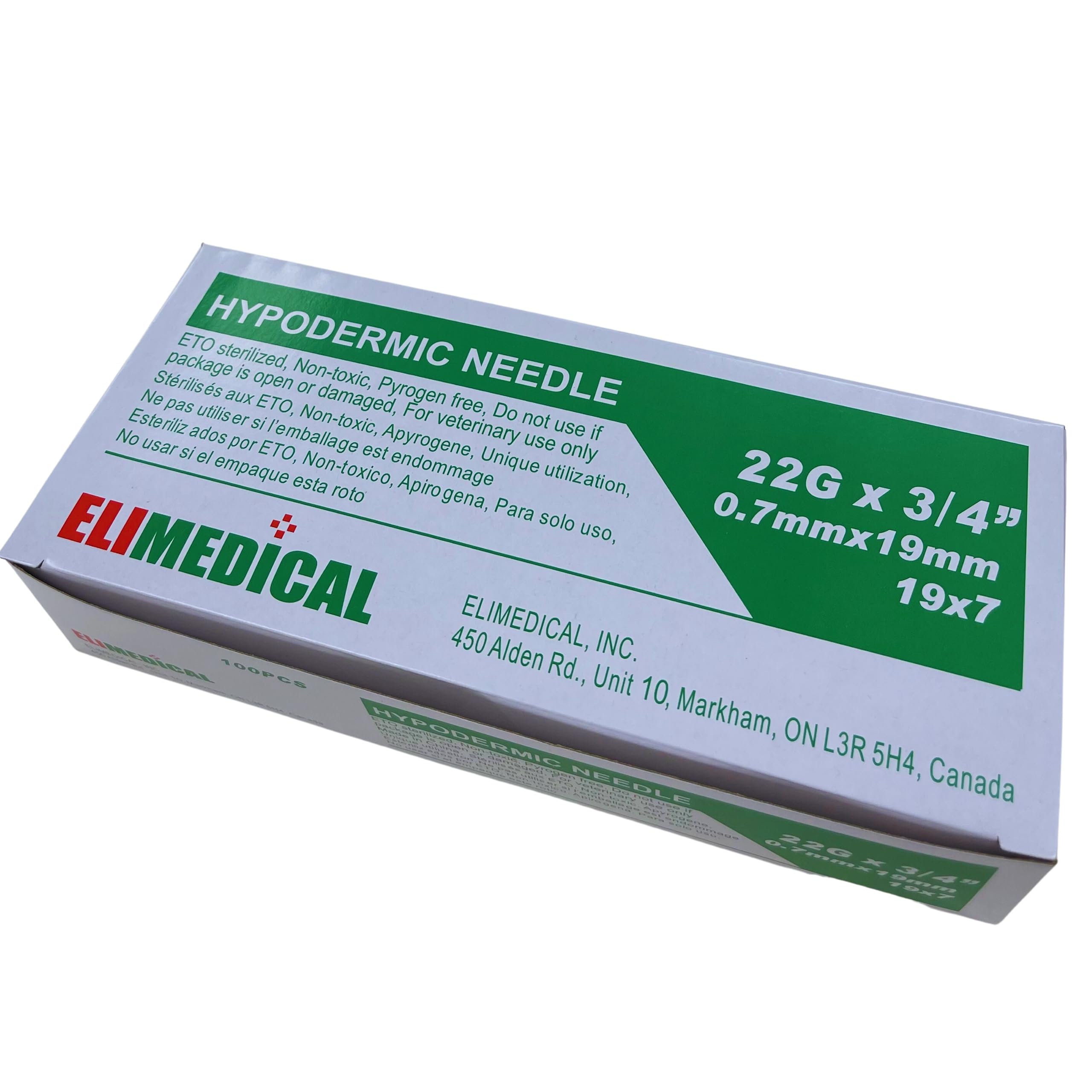 Poly Hub Injection Mua Veterinary Hypodermic Needle, Poly Hub 22G x 3/4 inch, 100 per Box ...