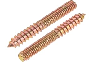 uxcell 5/16-18 x 2-1/2" Hanger Bolts Double Head Dowel Screw for Wood Furniture 10pcs