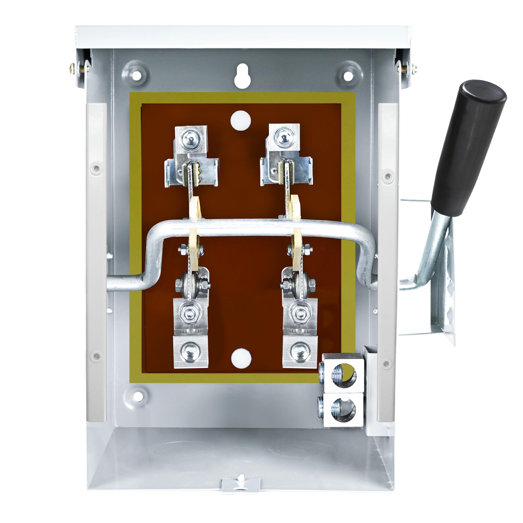 Photo 1 of **Parts Only** 200 Amp General Safety Switch, 2 Pole Non-Fused AC Disconnect Switch Box, NEMA-3R Enclosure, Anti Corrosion and Rust Prevention with Ground Kit for Outdoor&Indoor (200A-2P)