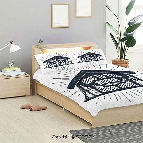 Buy Scocici Cabin Decor Bedding Sets 3 Pieces 1 Duvet Cover 2