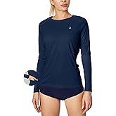 IUGA Rash Guard for Women UPF 50+ SPF UV Protection Long Sleeve Workout Tops with Pockets Dry Fit Hiking Swim Shirt