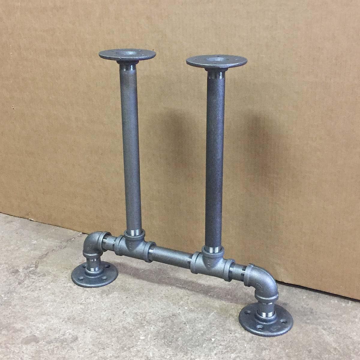 Rusty Design H16, BKT1616 Pipe Legs KIT for Bench or Narrow Coffee Table, T-Shape, 16" x H16, Pack of 2 Suitable for 1 Table