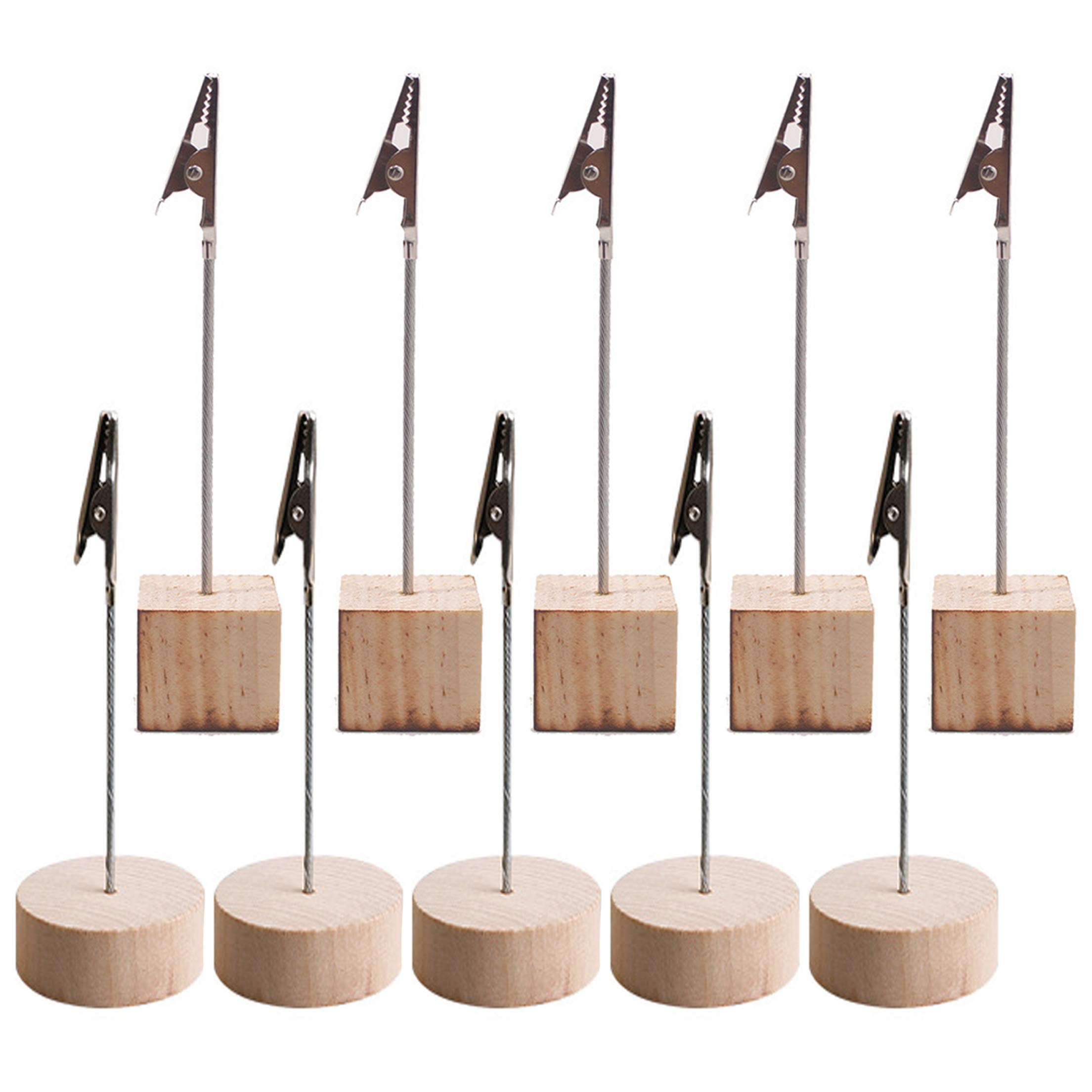 Photo Clip Holder, 10pcs Memo Clip Holder Stand with Alligator Clasp, Wedding Place Card Holders, Picture Holder Clip Stand for Office, Wedding, Party, House Decoration