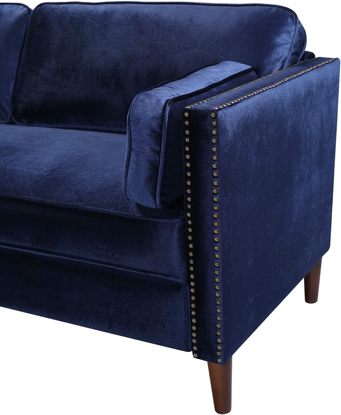 blue sofa loveseat set on Home Kitchen Blue Sofa And Loveseat Set Living Room Sofa Couch Set With Nailhead Trim For Home Office Living Room Furniture