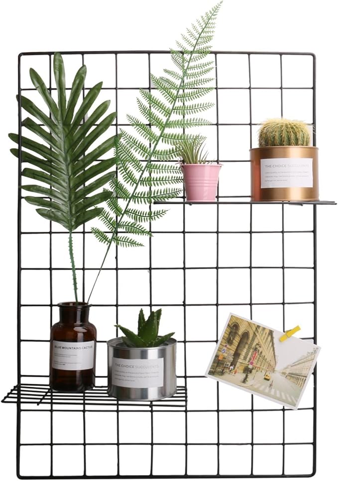 Wire Metal Grid Photo Wall Panel,Haked Wall Sculptures Photo Craft